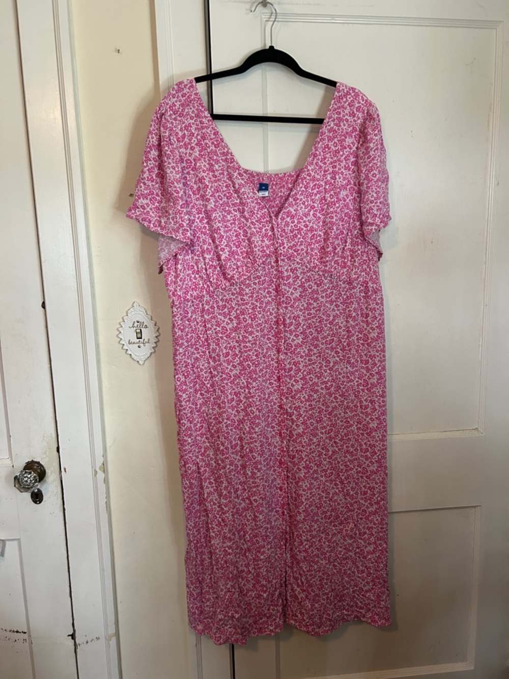 Old Navy pink floral print dress